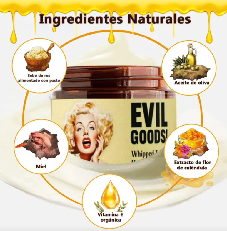 EVIL GOOD - Crema facial nutritiva con sebo natural