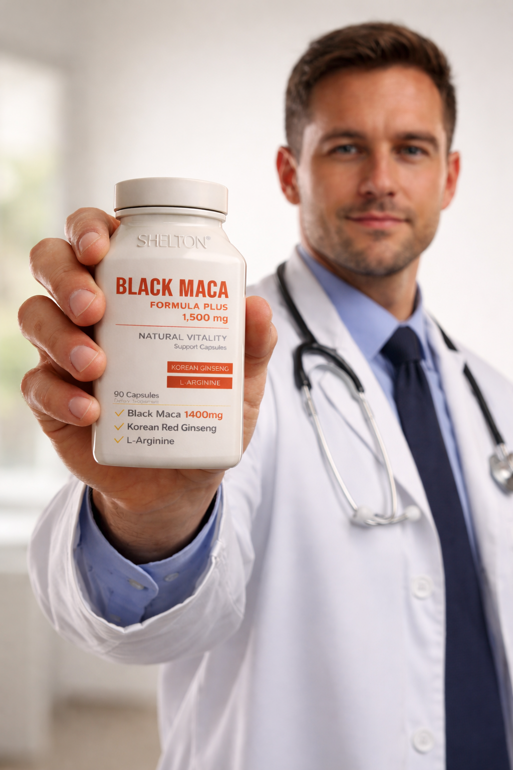 💪 Maca Negra Shelton 1500 mg (90 Capsulas) - Recupera tu Energía y Potencia Natural