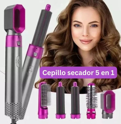 Cepillo 5 en 1: Seca, Alisa, Ondula y Da Volumen