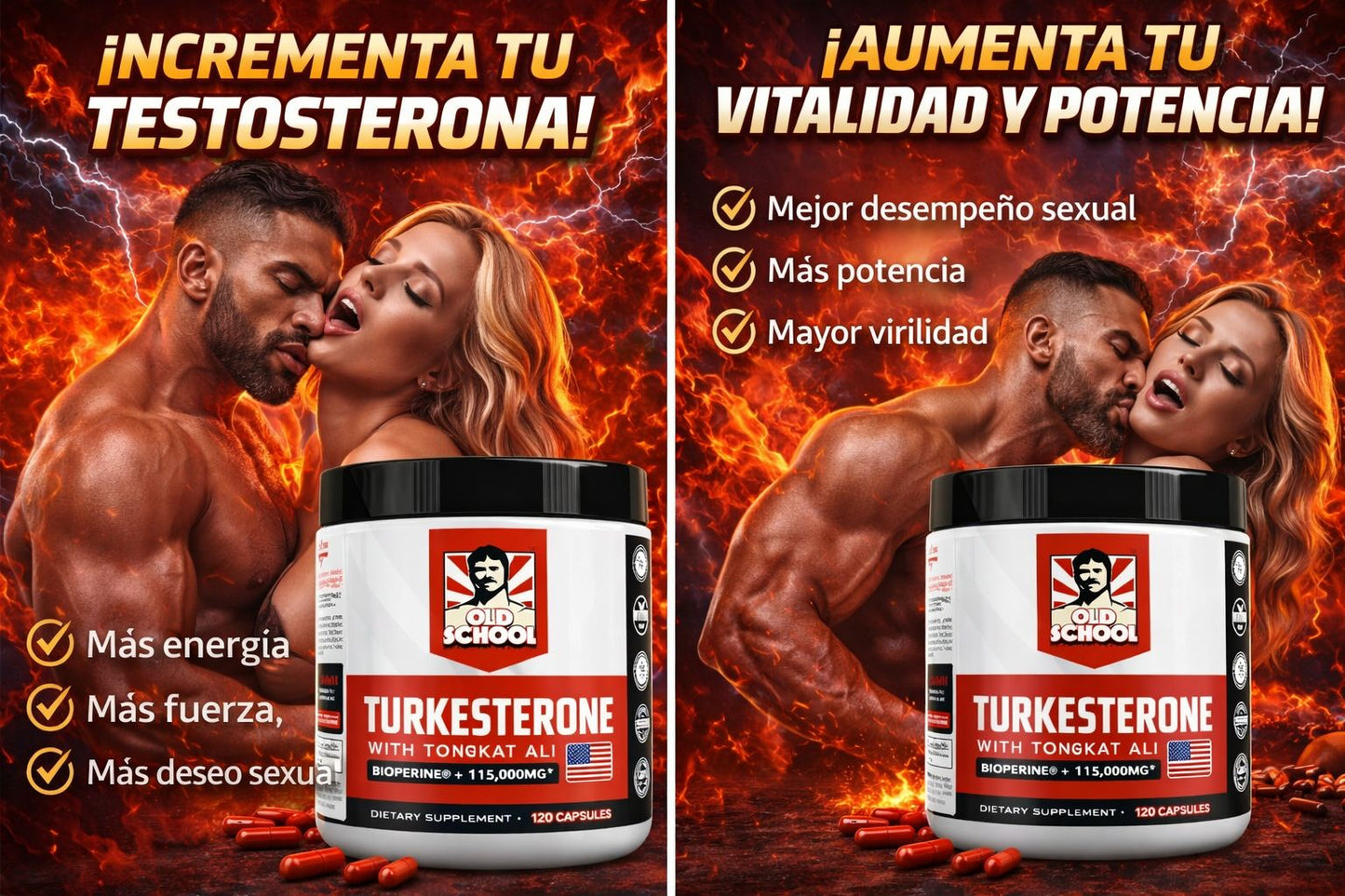 TURKESTERONE 120 CÁPSULA: Rompe tu límite físico -Más fuerza, Más rendimiento.